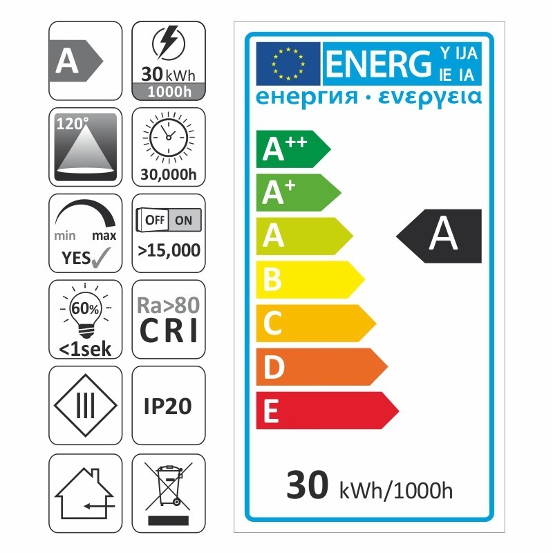 Banda LED 2835 12V DC 30W/5ml IP20 Lumina neutra