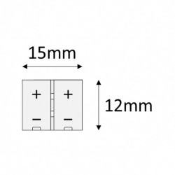 Micro conector fara fire pentru 2 benzi led 8 mm