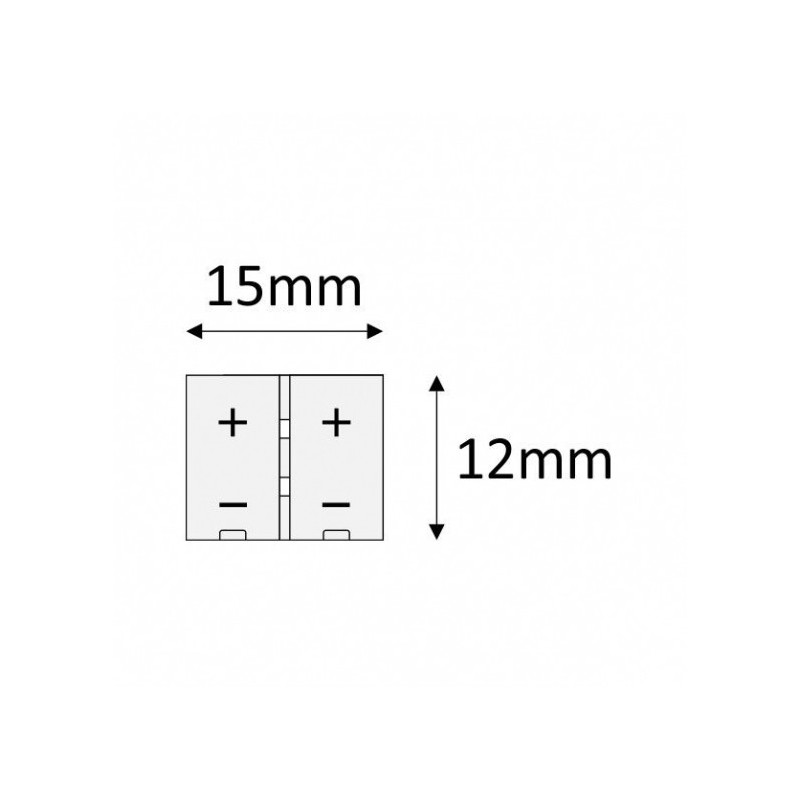 Micro conector fara fire pentru 2 benzi led 8 mm