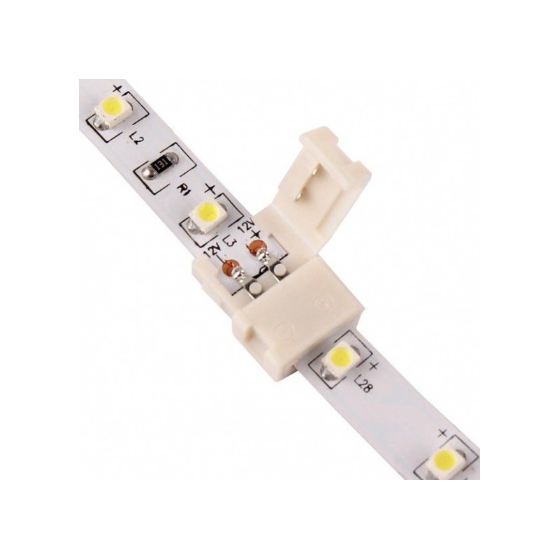 Micro conector fara fire pentru 2 benzi led 8 mm