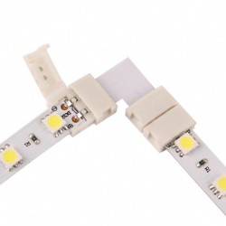 Micro conector in forma de L fara fire pentru 2 benzi led 8 mm