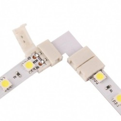 Micro conector in forma de L fara fire pentru 2 benzi led 10 mm