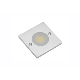 Spot LED Jovita cu Montaj Incastrat/Aplicat Patrat 12V, 3W, 1xCOB  200lm, cablu 1.5m cu miniAMP, IP20