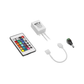 Controler cu telecomanda pentru sistem de iluminat RGB LED, 12 V DC, max.72W/6A, IP20