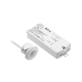 Comutator PIR 230V, max.250W, cablu de 2m, IP20, alb