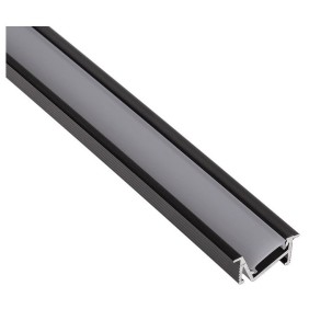 Profil Zenoline din Aluminiu pentru Banda LED montaj aplicat Negru