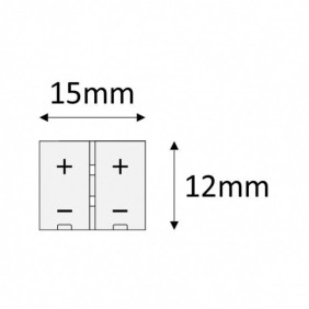 Micro conector fara fire pentru 2 benzi led 10 mm