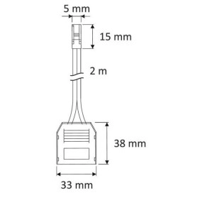 Minidistribuitor cu 3 iesiri, cablu 2m si minimufa 12V DC