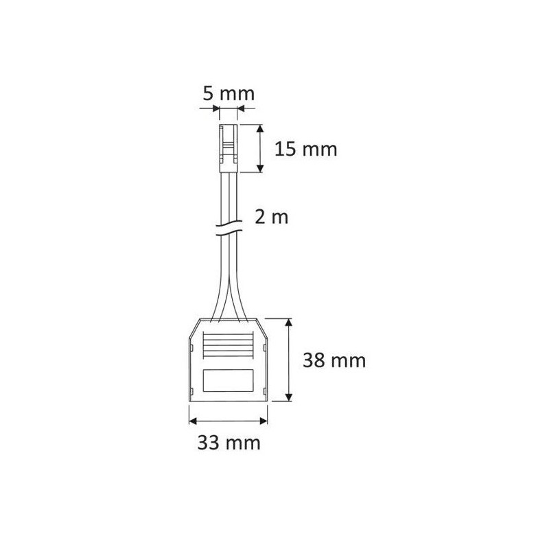 Minidistribuitor cu 3 iesiri, cablu 2m si minimufa 12V DC