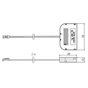 Conector de distributie cu 6 intrari si cablu de 2 m