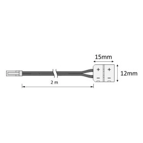 Cablu cu micro conector pentru benzi led cu latimea de 8 mm