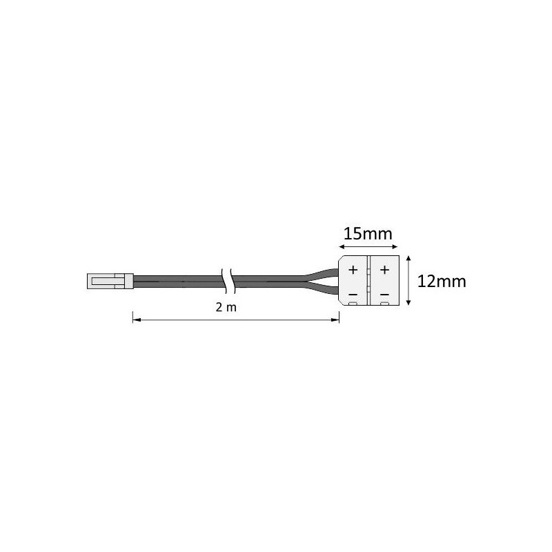 Cablu cu micro conector pentru benzi led cu latimea de 8 mm