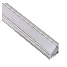 Profil triunghiular din aluminiu pentru banda LED cu difuzor opac, 2m