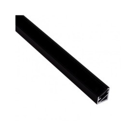 Profil triunghiular din aluminiu pentru banda LED cu difuzor negru, 2 m