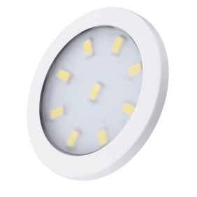 Spot Metalic Orbit XL LED rotund 3W, 12V, Finisaj Alb