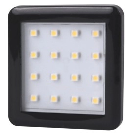 Spot patrat Square2 cu 16 LED-uri finisaj negru, 1.5W, 150lm, 12V DC, IP20