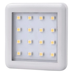 Spot patrat Square2 cu 16 LED-uri finisaj alb, 1.5W, 150lm, 12V DC, IP20